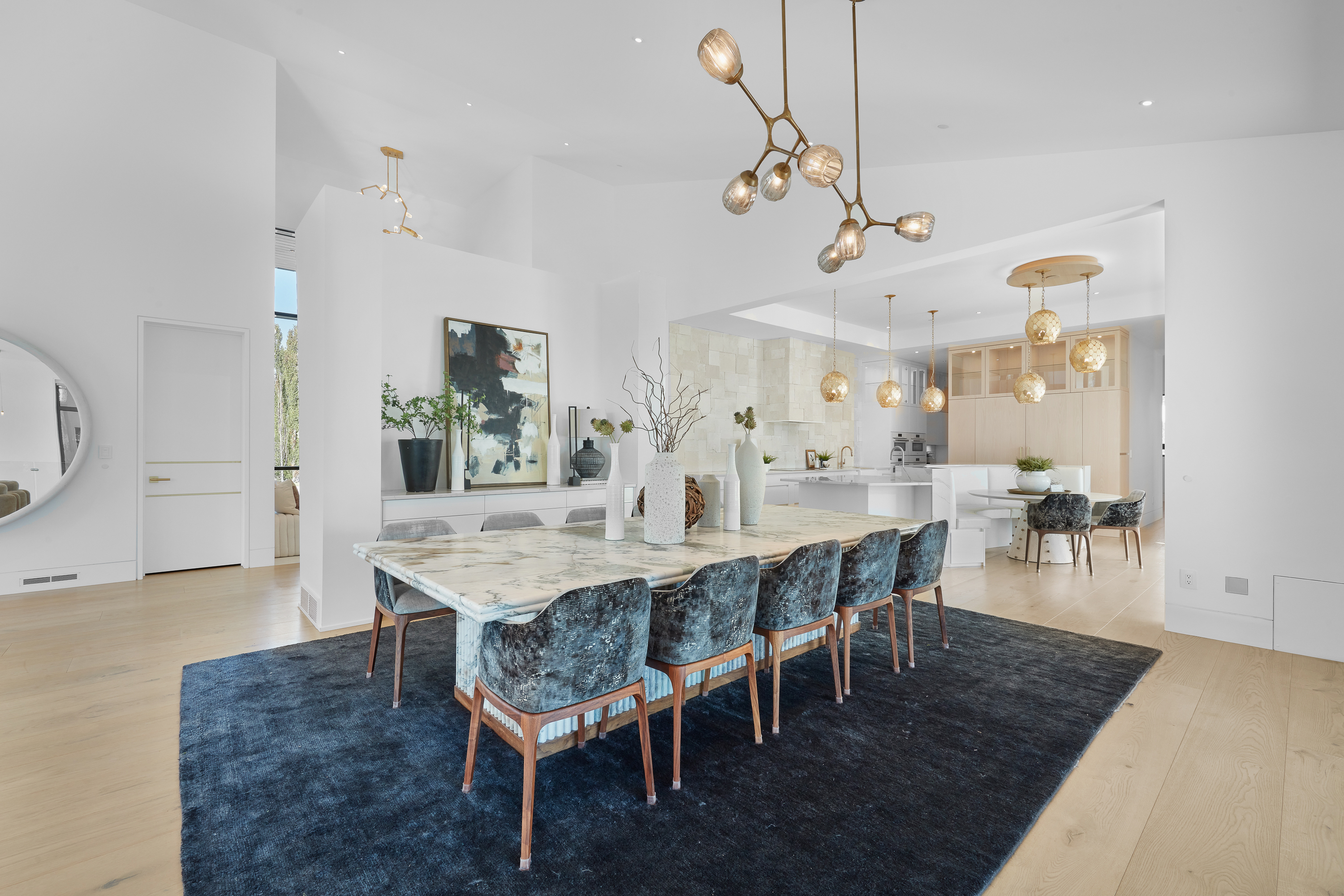 Dining room in 46 Kingsford Crescent home for sale in St. Albert by Holland & Associates Real Estate.